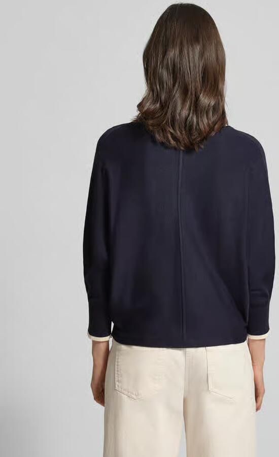 Comma Gebreide pullover van viscosemix met V-hals - Foto 7