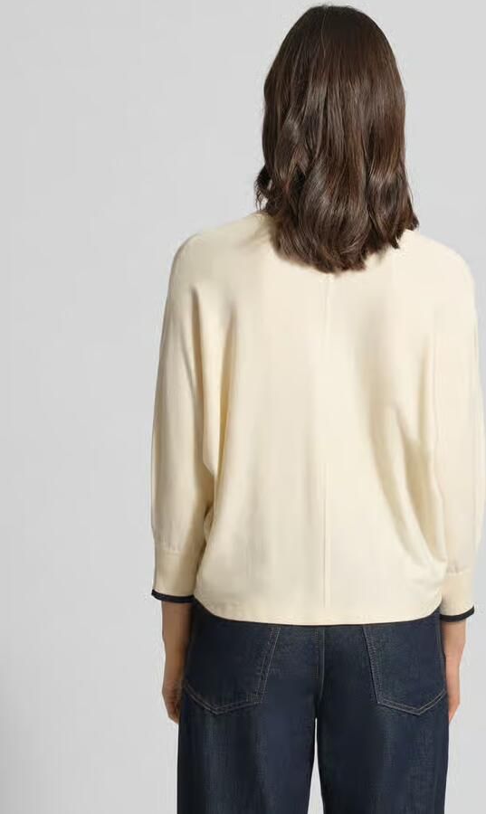 Comma Gebreide pullover van viscosemix met V-hals - Foto 6