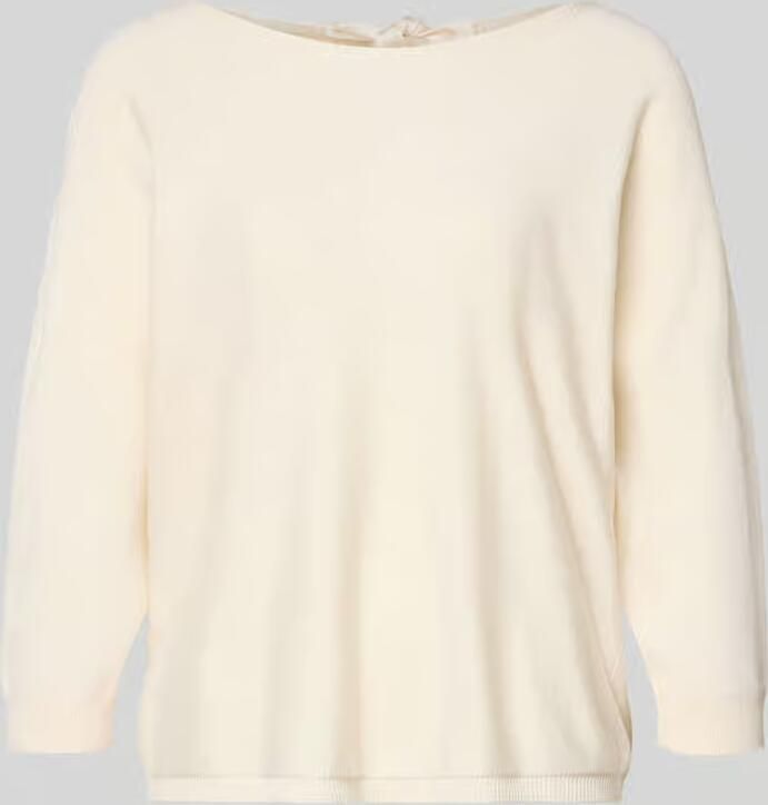 Comma Gebreide pullover van viscosemix met veters aan de achterkant