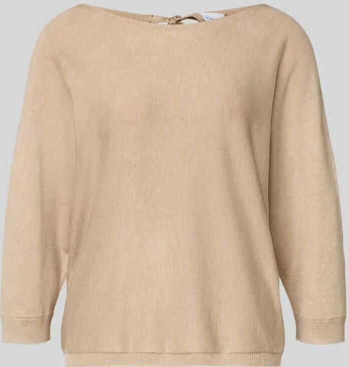 Comma Gebreide pullover van viscosemix met veters aan de achterkant