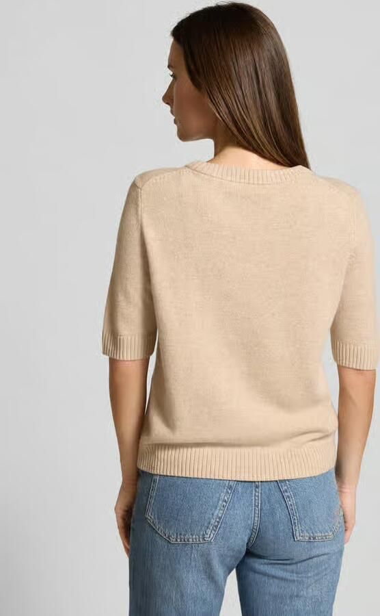Comma Gebreide pullover van wolmix met 1 2-mouwen