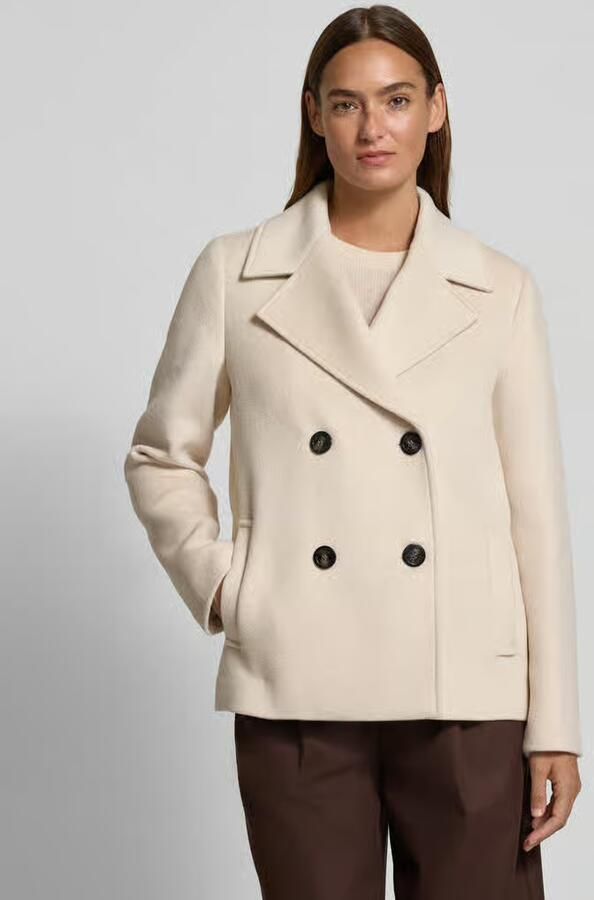 Comma korte wollen mantel lichtgrijs - Foto 4