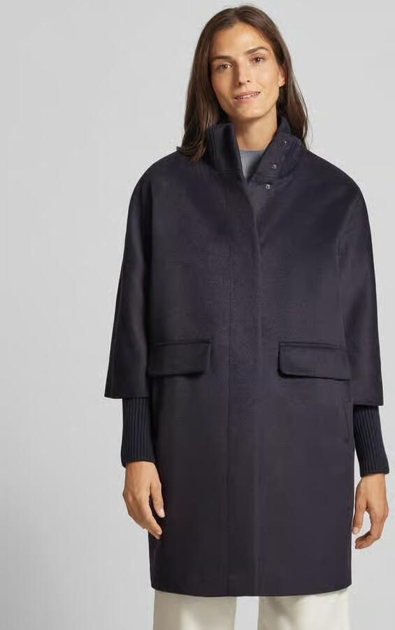 Comma wollen manteljas donkerblauw - Foto 5