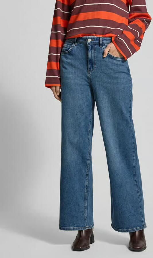 Comma high waist flared jeans dark blue denim - Foto 4