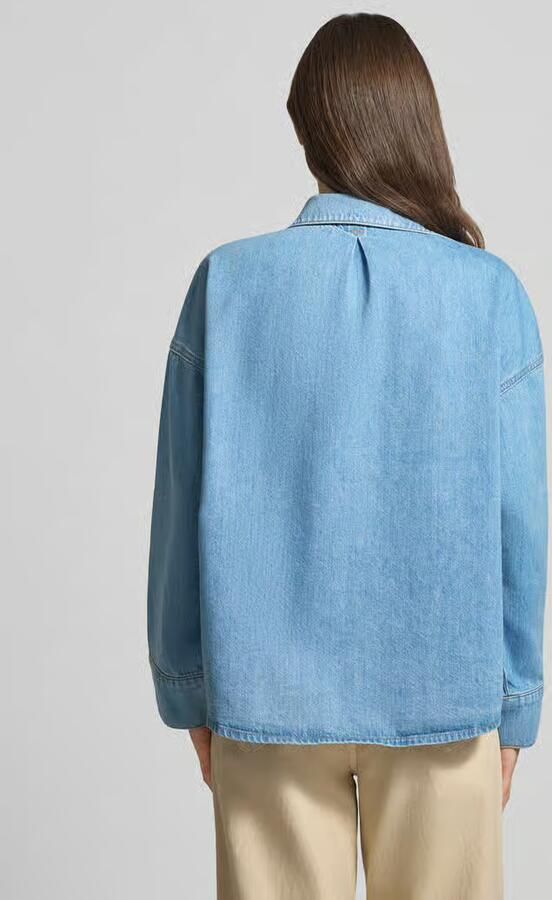 Comma Jeansblouse met verlaagde schouders - Foto 3