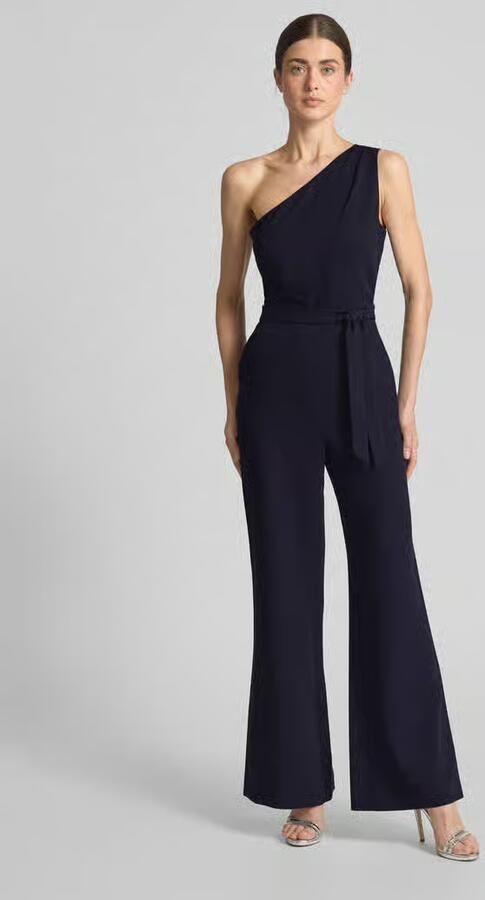 Comma Jumpsuit met strikceintuur - Foto 4