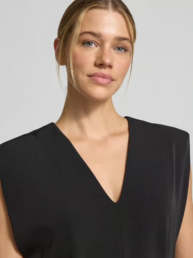 Comma Jumpsuit met V-hals en strikceintuur - Foto 3