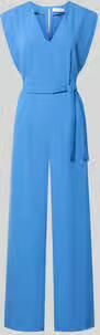 Comma Jumpsuit met V-hals en strikceintuur