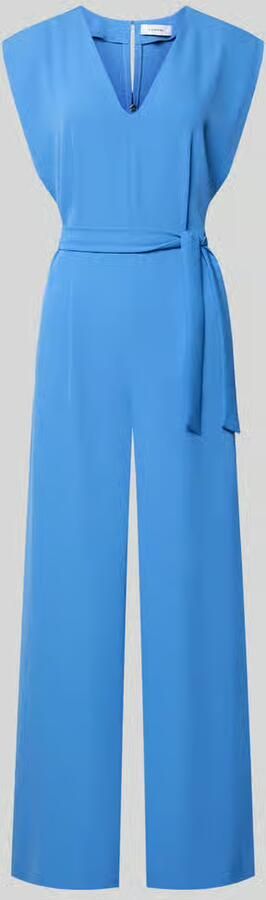 Comma Jumpsuit met V-hals en strikceintuur - Foto 2