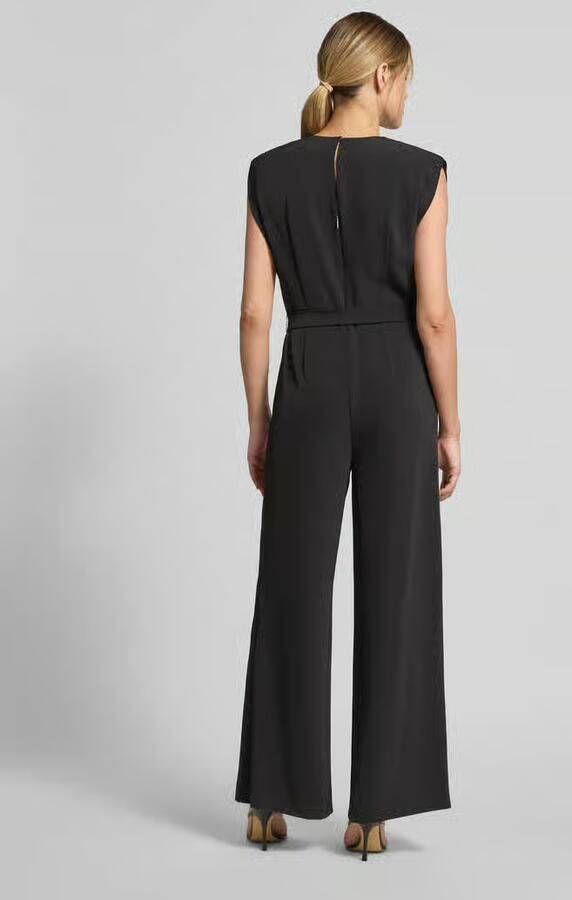 Comma Jumpsuit met V-hals en strikceintuur - Foto 3