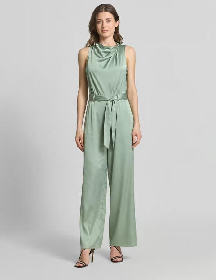 Comma Jumpsuit van satijn in mouwloos design - Foto 3