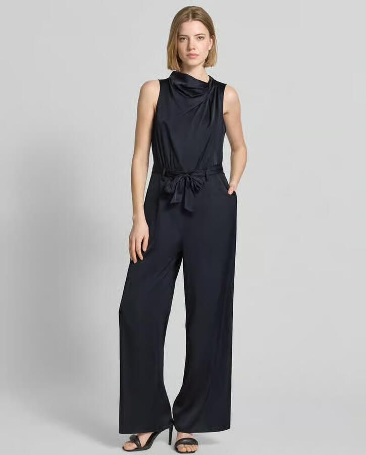 Comma Jumpsuit van satijn in mouwloos design - Foto 2