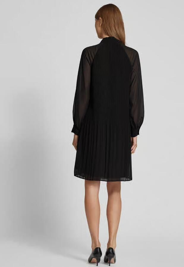 Comma Knielange jurk met strikdetail