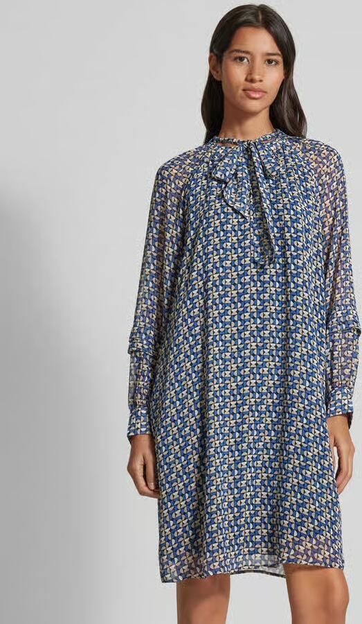 Comma Knielange jurk met strikdetail - Foto 3