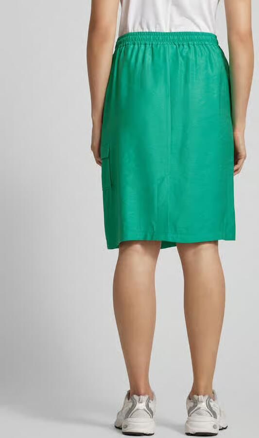 Comma Casual Identity Knielange rok in effen design