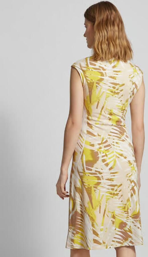 Comma Jurk met Banddetail en Kapmouwen Multicolor Dames