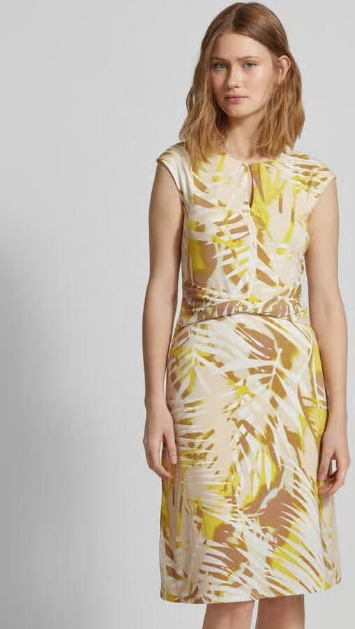 Comma Jurk met Banddetail en Kapmouwen Multicolor Dames - Foto 2