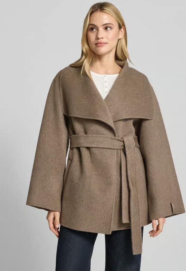 Comma Korte blazer van wolmix met strikceintuur - Foto 2