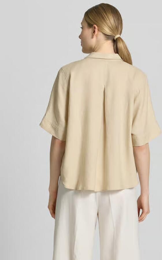 Comma linnen blouse met overhemdkraag - Foto 5