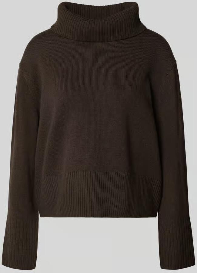 Comma Loose fit gebreide pullover van wolmix met col