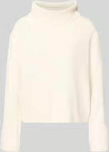Comma Loose fit gebreide pullover van wolmix met col