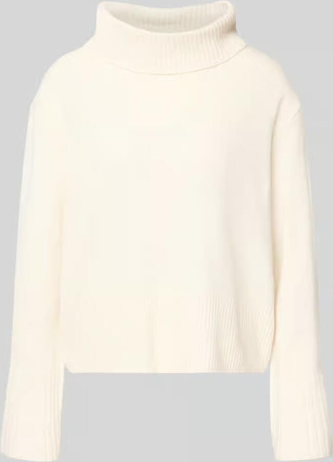 Comma Loose fit gebreide pullover van wolmix met col