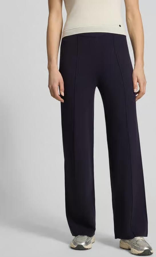 Comma Lounge-broek met lengtenaden en elastische band - Foto 3