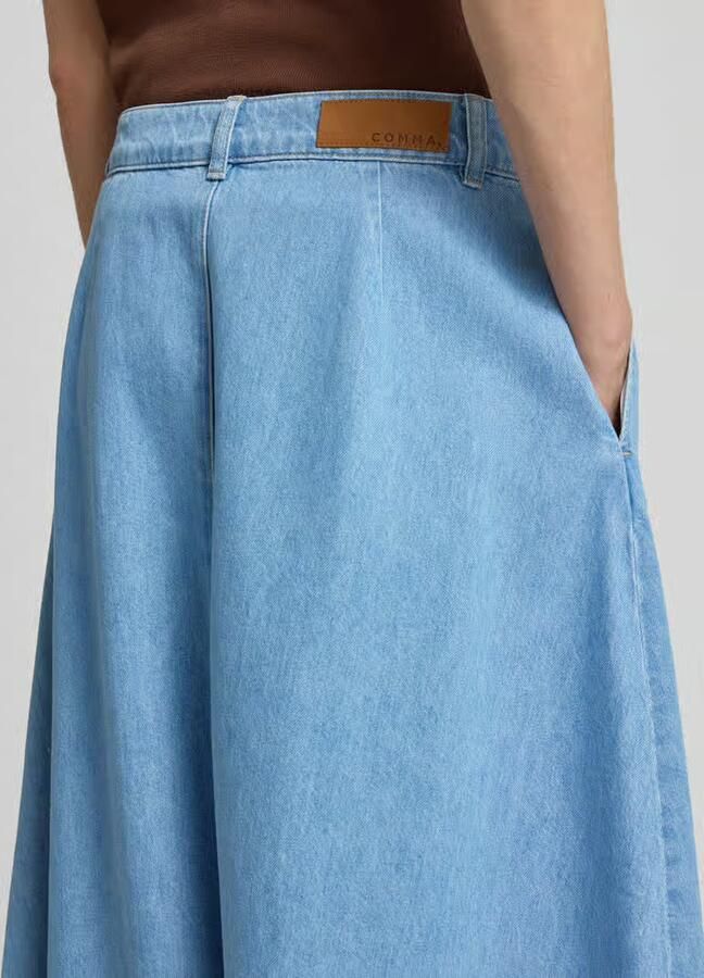 Comma Maxirok in denimlook met lyocell-aandeel