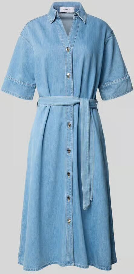 Comma midi-jurk in denimlook met lyocell - Foto 5