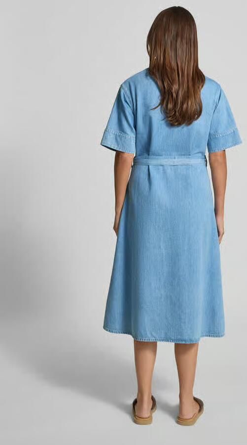 Comma midi-jurk in denimlook met lyocell - Foto 4