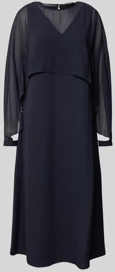 Comma Midi-jurk in laagjeslook - Foto 2