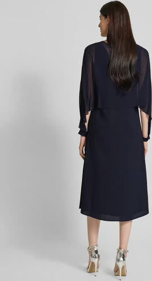 Comma Midi-jurk in laagjeslook - Foto 3