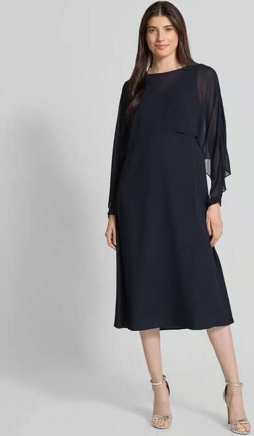 Comma Midi-jurk in laagjeslook - Foto 2