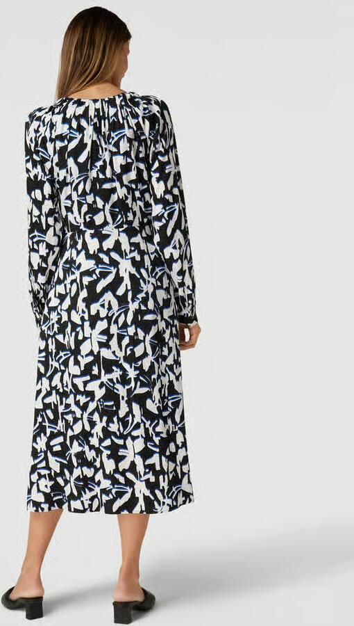 Comma Midi-jurk met all-over motief
