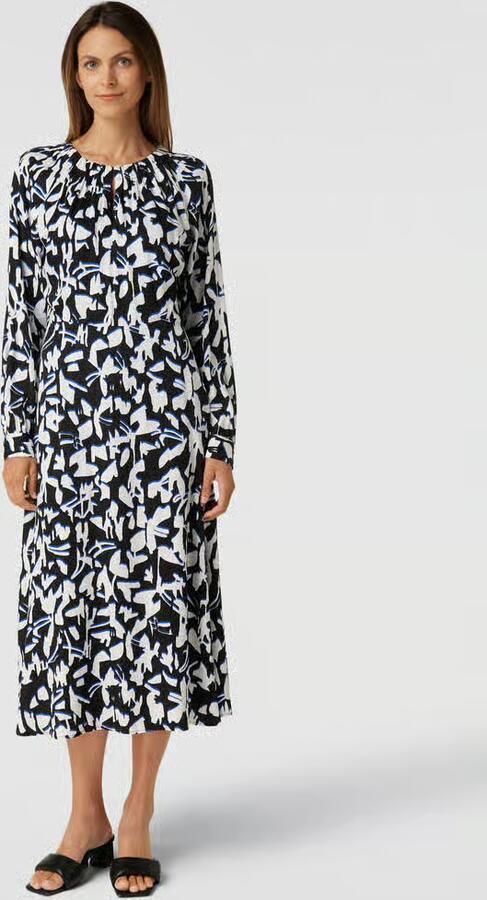 Comma Midi-jurk met all-over motief - Foto 2