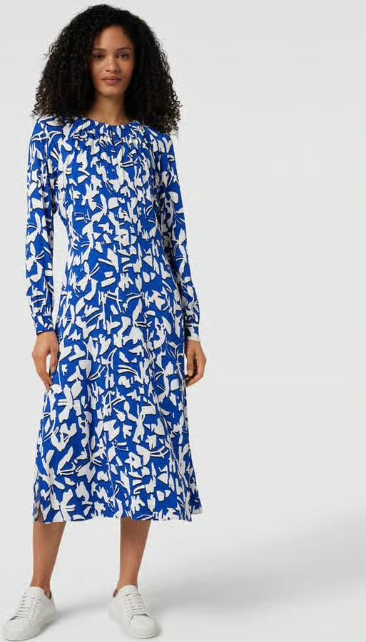 Comma Midi-jurk met all-over motief - Foto 2