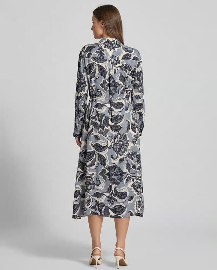 Comma Midi-jurk met knoopsluiting
