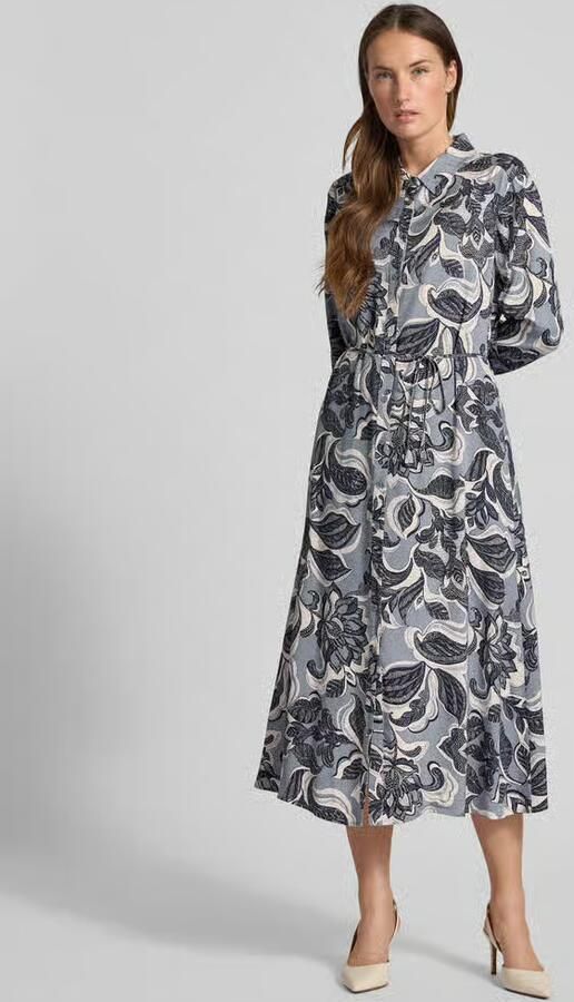Comma Midi-jurk met knoopsluiting - Foto 2