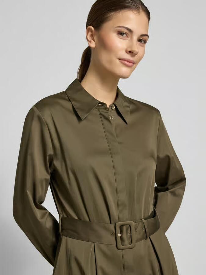 Comma midi-jurk met platte kraag