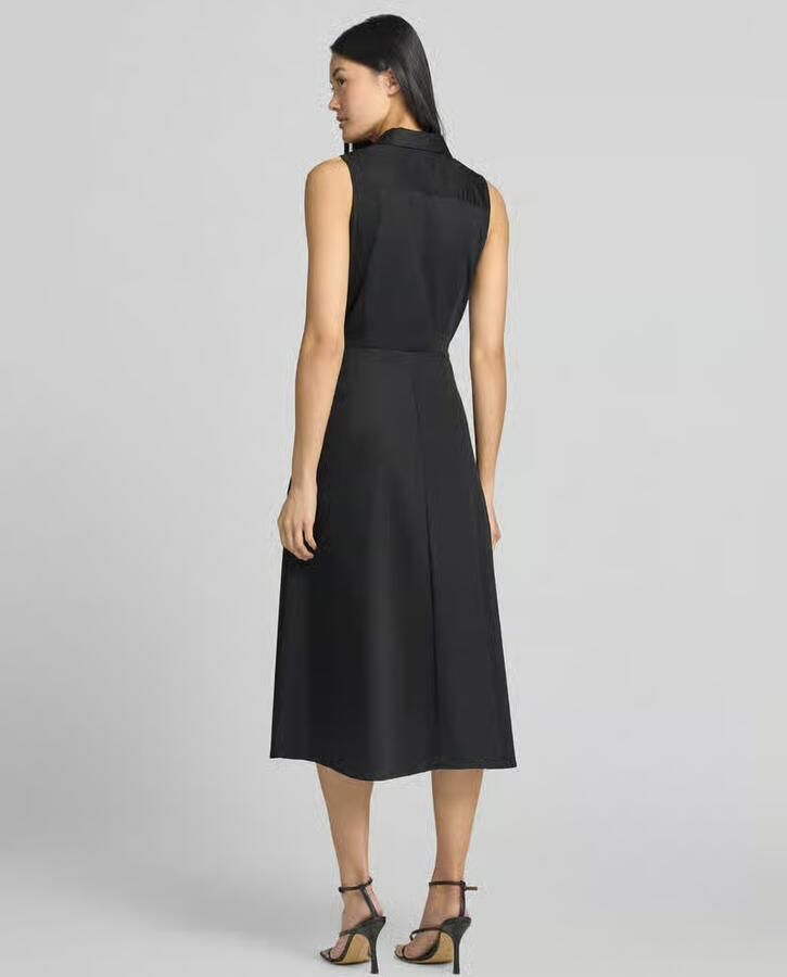 Comma midi-jurk met platte kraag - Foto 4