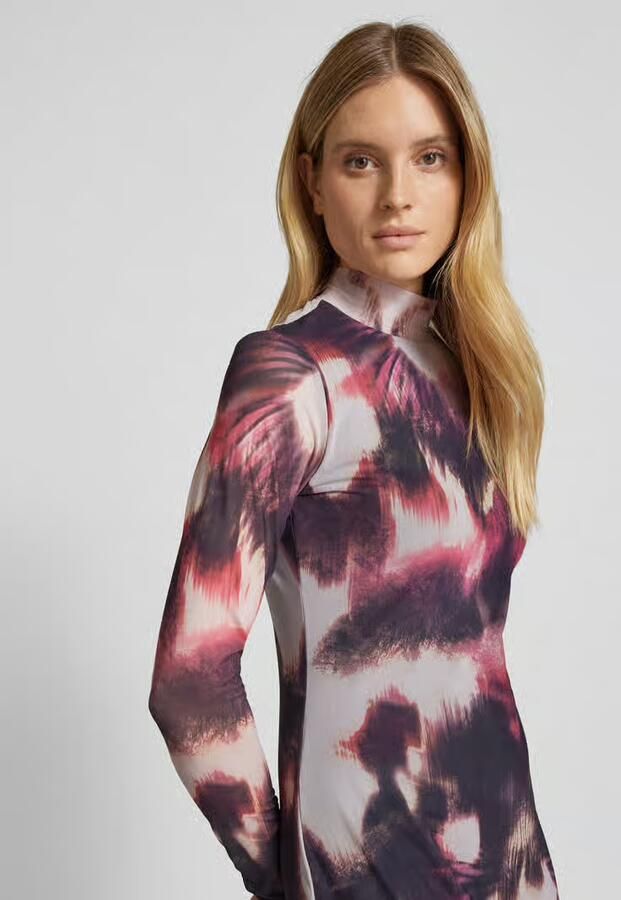 Comma Modieuze Slim Fit Midi Jurk Multicolor Dames - Foto 2