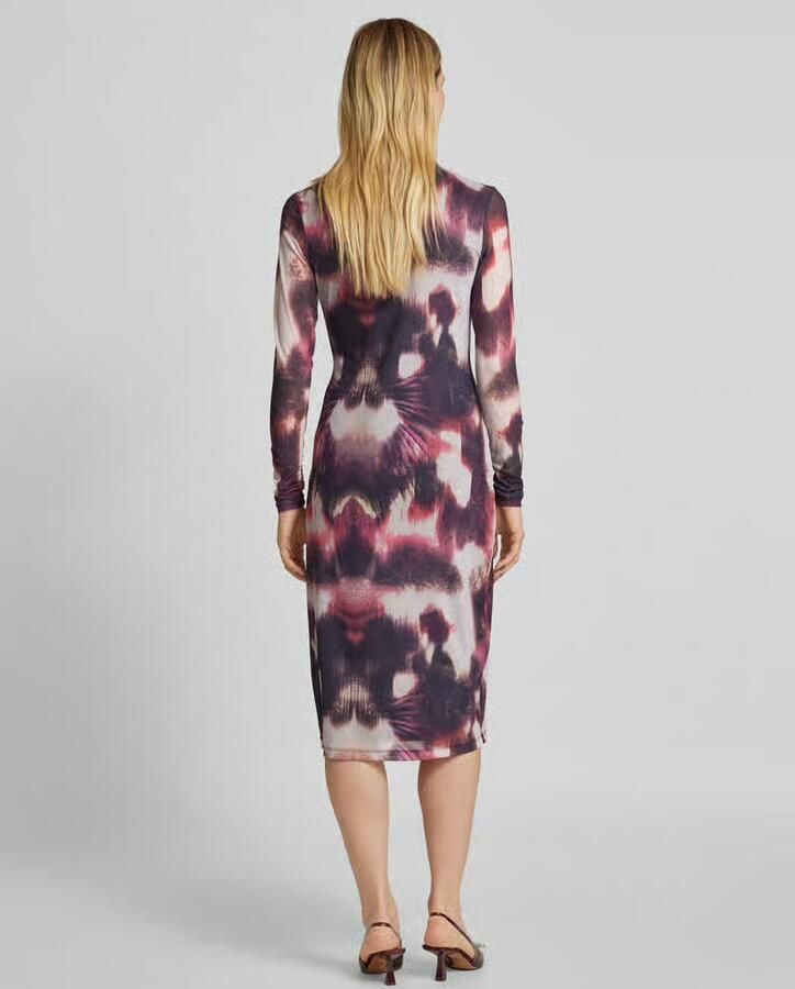 Comma Modieuze Slim Fit Midi Jurk Multicolor Dames - Foto 3