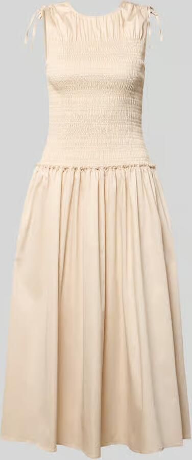 Comma midi-jurk met smokdetail - Foto 2