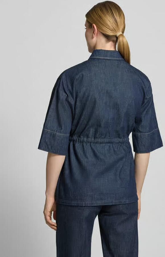 Comma Overhemdblouse in denimlook met borstzakken - Foto 2