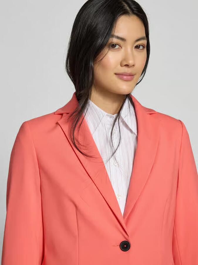 Comma Regular fit blazer met reverskraag en knoopsluiting - Foto 3