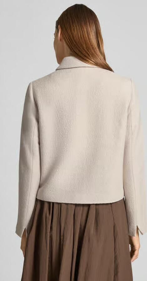 Comma Regular fit blazer van een mix van viscose en wol