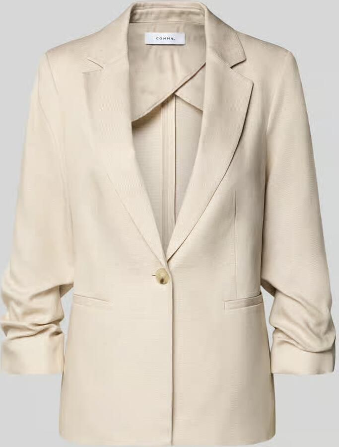 Comma regular fit blazer van lyocellmix met reverskraag - Foto 2