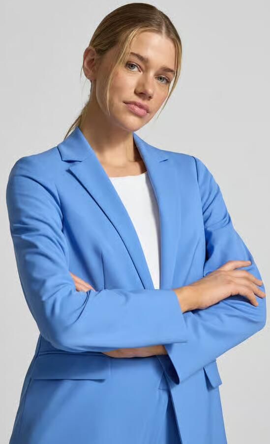 Comma regular fit blazer van viscosemix met klepzakken - Foto 3
