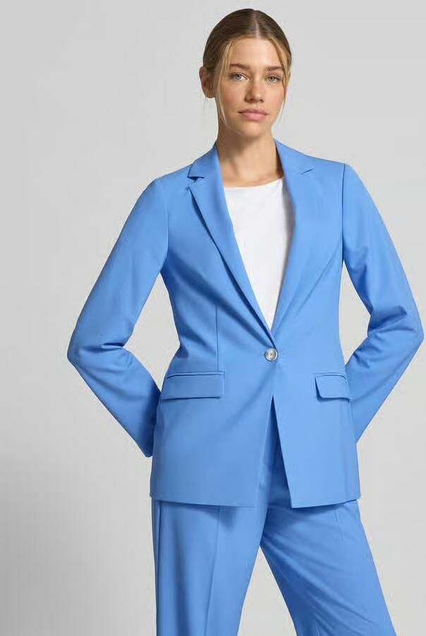 Comma regular fit blazer van viscosemix met klepzakken - Foto 5