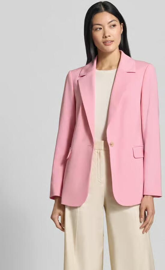 Comma regular fit blazer van viscosemix met klepzakken - Foto 2